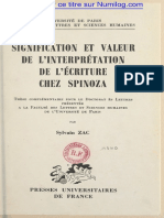 Spinoza Interpreation L'ecriture