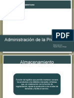 Administración de Producción (Gestión de Almacenamiento) .