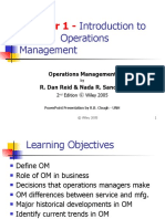 Chapter 1 - : Introduction To Operations Management