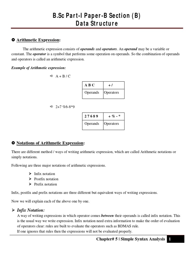 Data Structure Chapter 5 | PDF | Notation | Mathematical Notation