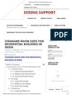 Standard Room Sizes For Residential Building in India