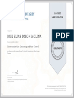 Construction Cost Estimating Certificate