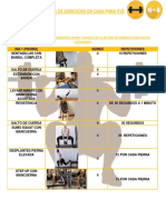 Rutina de Ejercicios en Casa para Eve Dia 1 Pierna