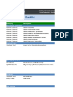 Project Closeout Checklist: Category Description