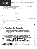 Resetting The Computer - HP Compaq Nc6400 Maintenance and Service Manual (Page 10)