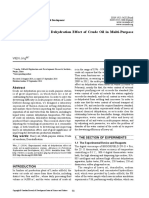 Experimental Study of Dehydration Effect of Crude Oil in Multi-Purpose Station