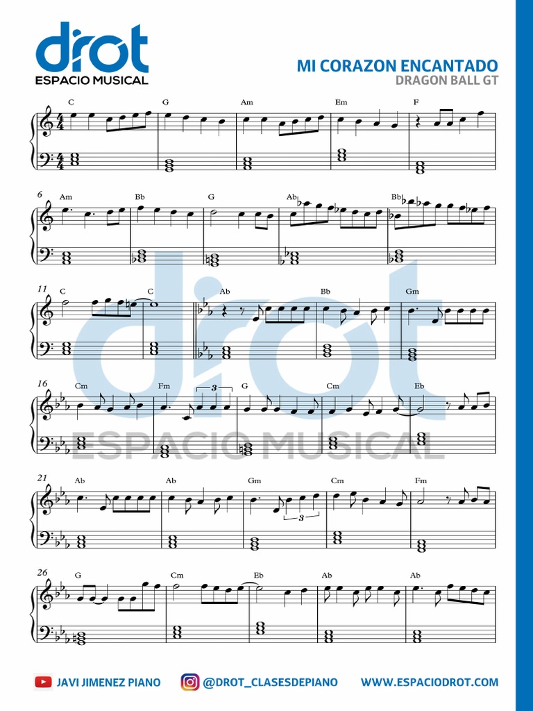 Drot Mi Corazon Encantado Partitura Completa Pdf