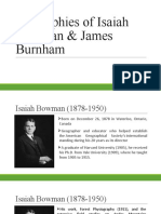 Biographies of Isaiah Bowman & James Burnham: Aquino, John Roger S. PSP 433/AB42FB1