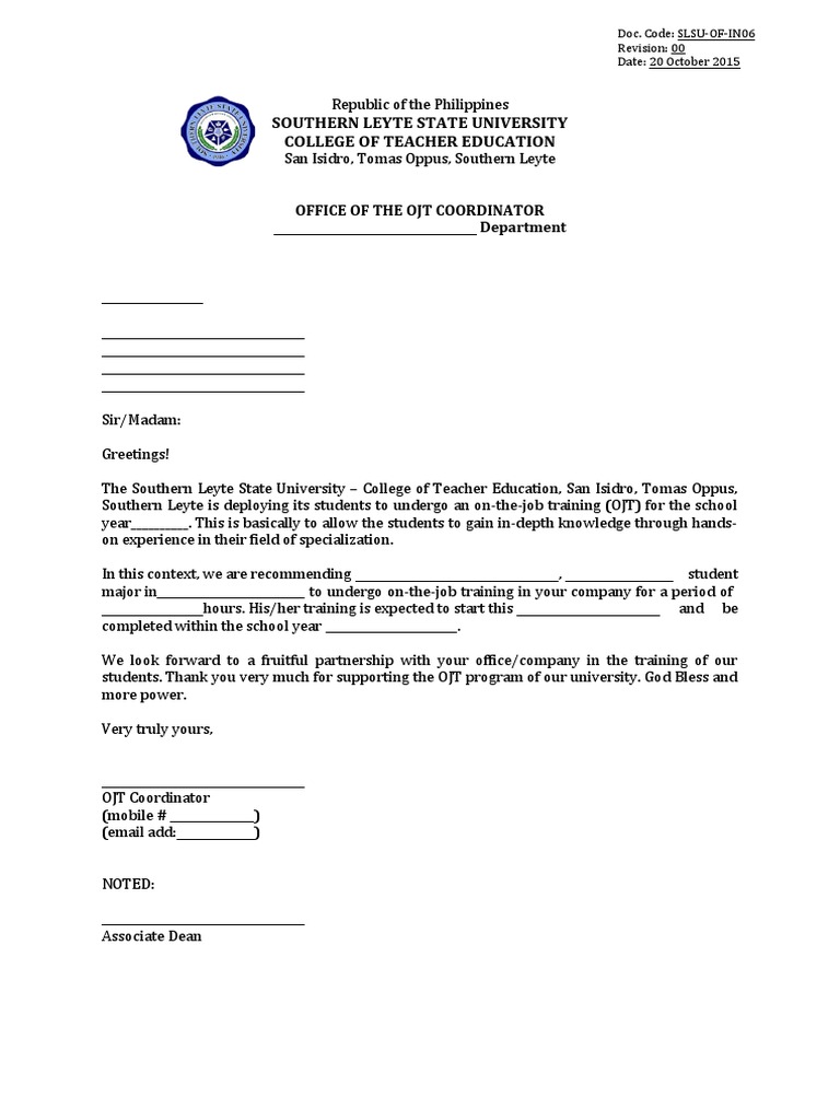 OJT Recommendation | PDF