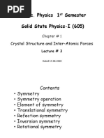 MSC Solid State Physics Lecture#3