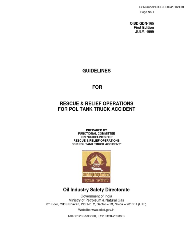 Rescue Guidelines for POL Tank Accidents | PDF | Emergency | Ambulance
