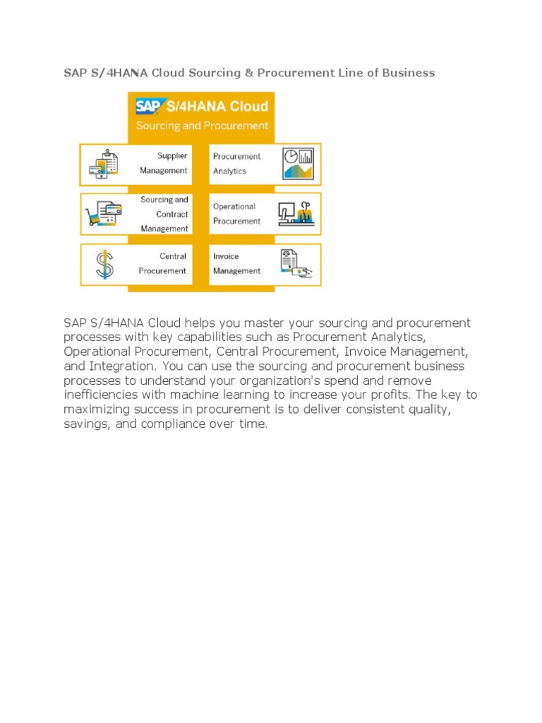 S/4HANA Cloud Procurement Insights | PDF | Career & Growth | Finance ...