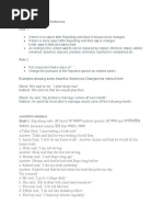 Type No 1. Assertive Sentences Rule 1: Say Tell Says Tells Said Told. Said To