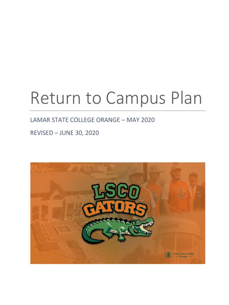 Return To Campus Plan Revised 6 30 2020 Pdf Telecommuting