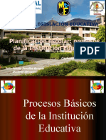 Planificación Escolar-Procesos de La Institución Educativa.