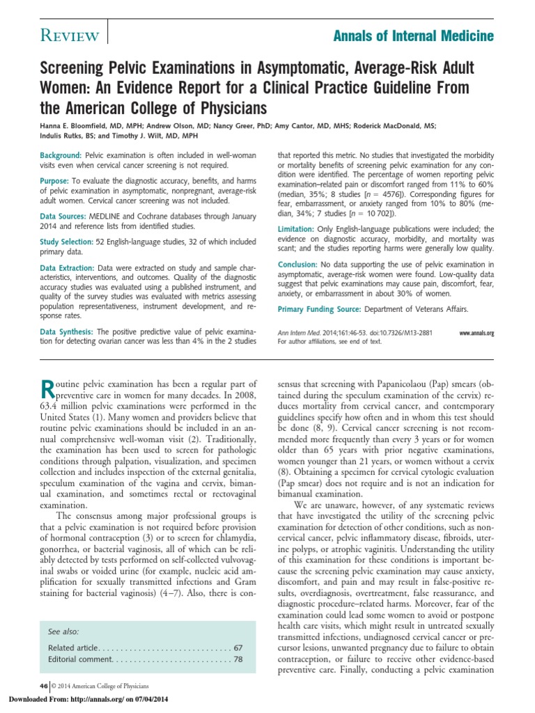 Review | PDF | Physical Examination | Screening (Medicine)