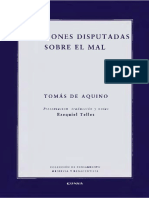 De Aquino, Tomás. Cuestiones Disputadas Sobre El Mal. 2015