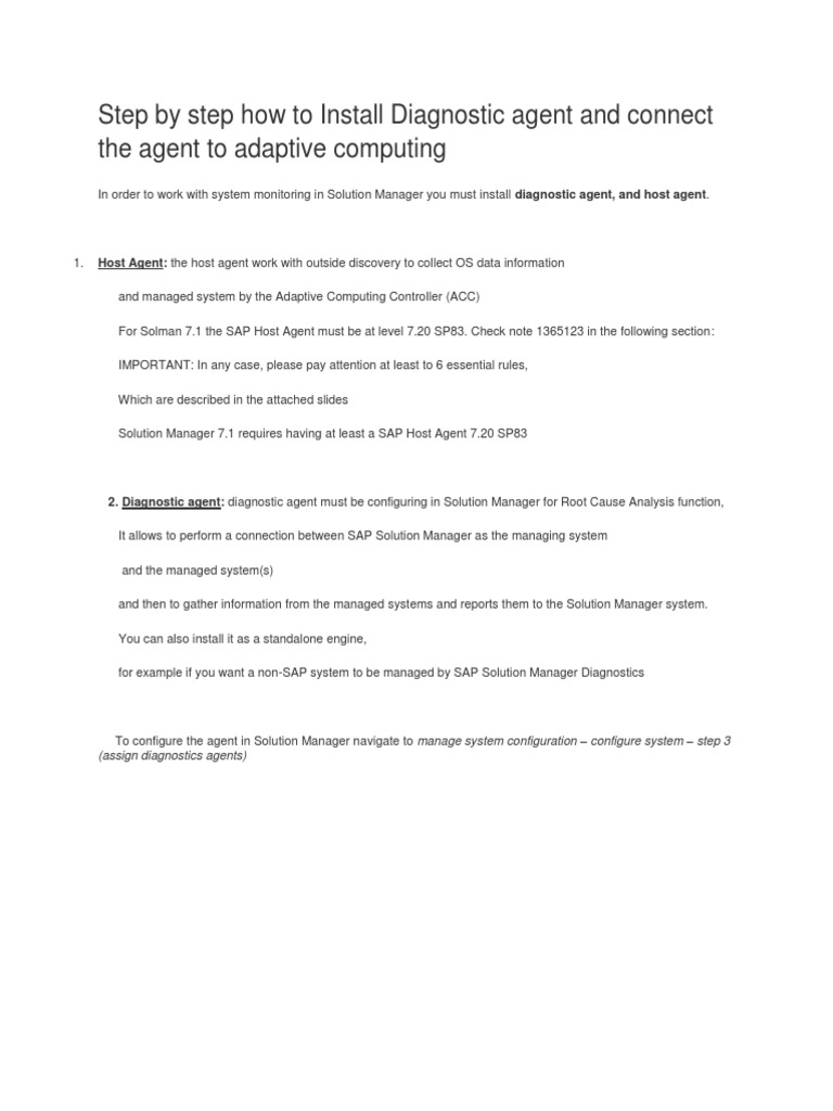 Step-by-step Guide to Installing Diagnostic Agents and Connecting them ...