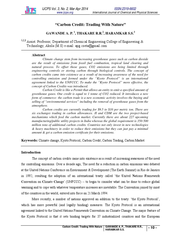 Carbon Credit Trading Explained | PDF | United Nations Framework ...