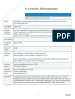 Atributos Generales de La Estadística - Matriculados en Pregrado