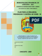 Plan de control COVID-19 en obra de capacitación comunitaria