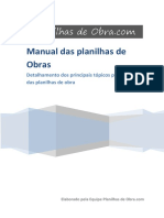 Manual das planilhas de Obras