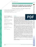 Randomized Double Blind Trial of Amifostine Versus Placebo For Radiation Induced Xerostomia in Patients With Head and Neck Cancer, 2019