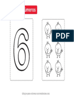 Colorear Numero 6 PDF