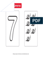 Colorear Numero 7 PDF