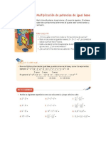 Guía Multiplicación de Potencia Igual Base