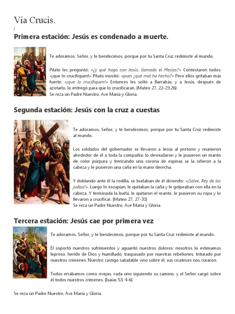 Vía Crucis Corto PDF orador del Señor Jesús