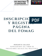 Inscripciones y Registro Pagina Del Fomag PDF