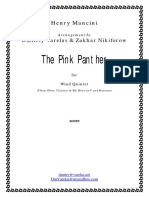 Pink Panter, Score PDF