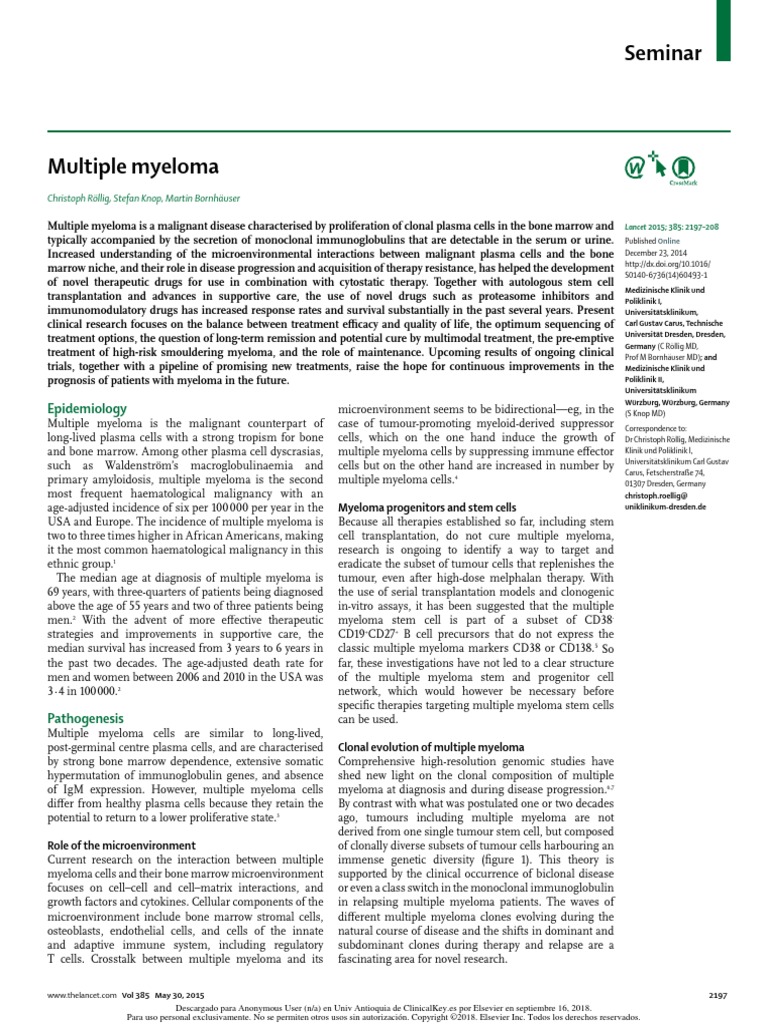 Multiple Myeloma | PDF | Multiple Myeloma | Medicine