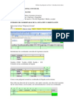 Calculo de poligonal con Excel - INTRODUCCION DE DATOS