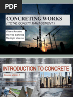 Concreting Works: (Total Quality Management)