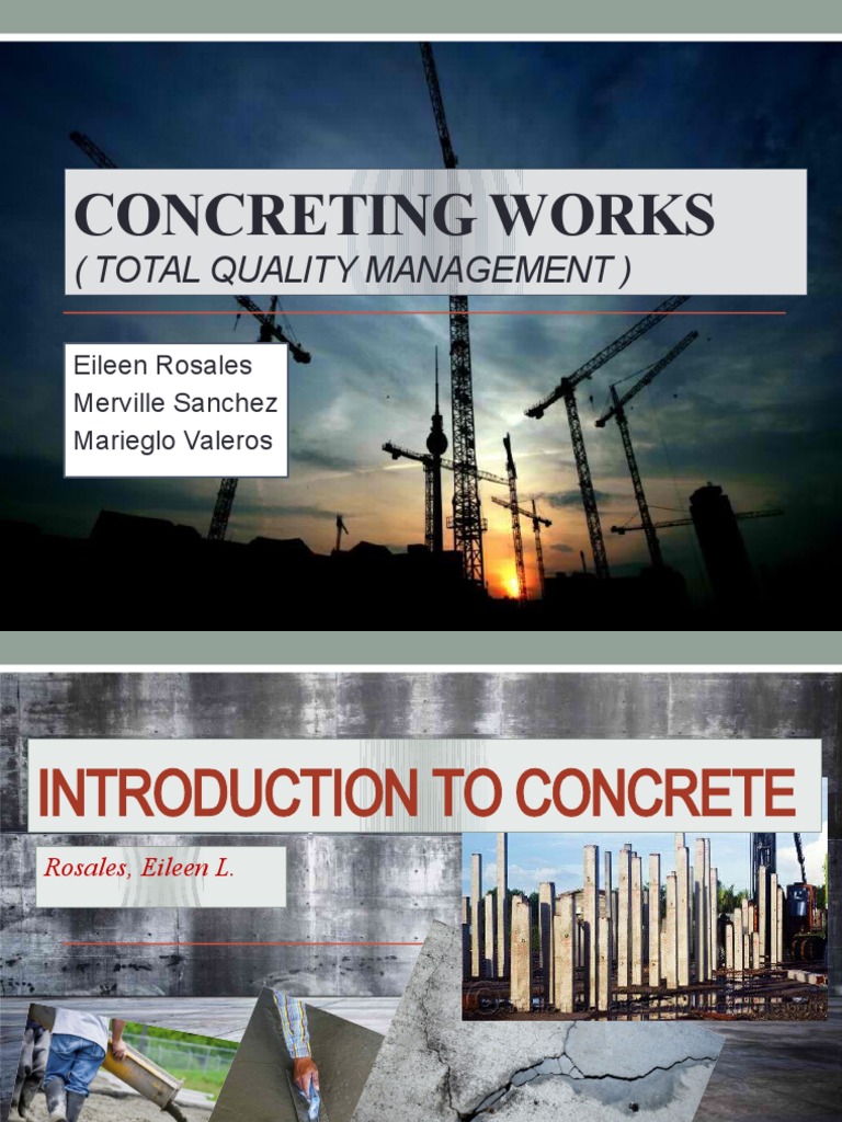 Concreting Works: (Total Quality Management) | PDF | Concrete ...