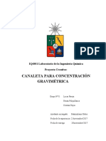 Proyecto Creativo - Canaleta Para Concentración Gavimétrica