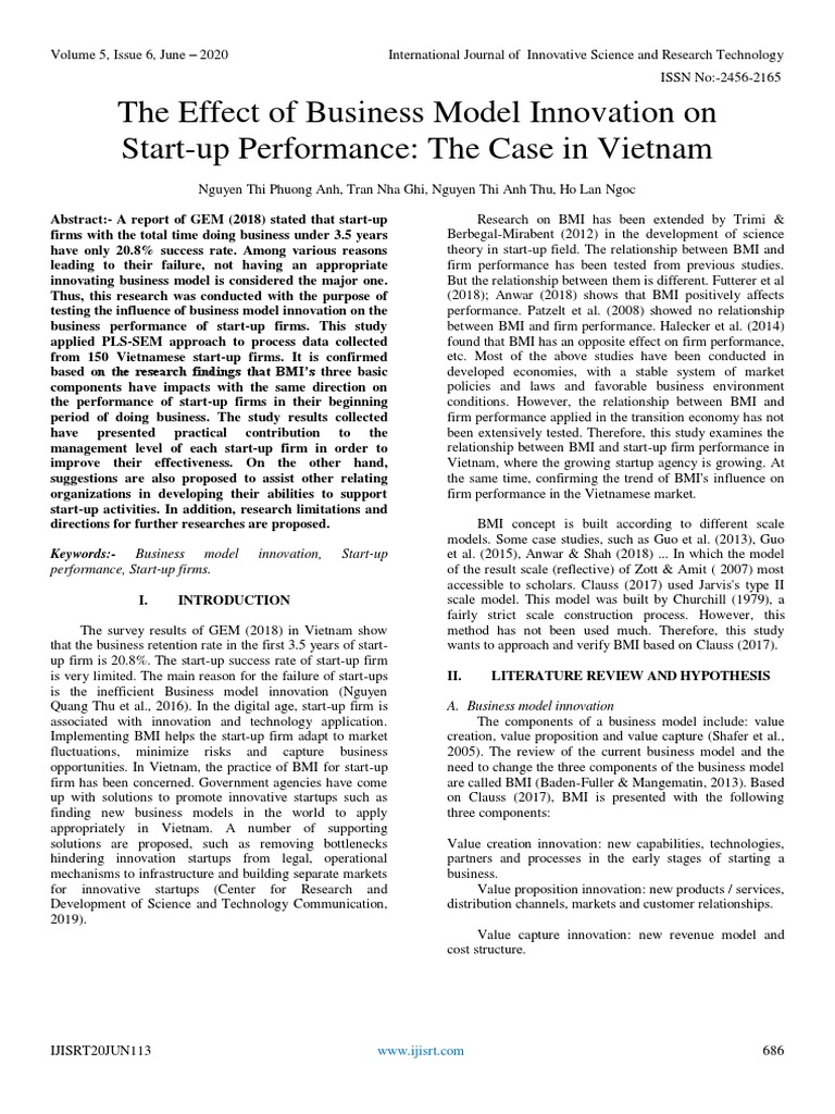 The Effect of Business Model Innovation On Start-Up Performance The ...