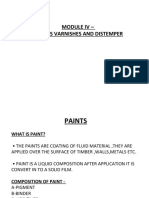 Module Iv - Paints Varnishes and Distemper