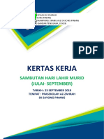 Kertas Kerja Hari Lahir Murid