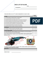 Check List Pulidor de Corte
