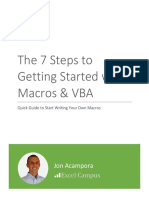 Excel Campus Quick Guide - 7 Steps To Getting Started With Macros & VBA PDF