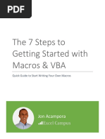 Excel Campus Quick Guide - 7 Steps To Getting Started With Macros & VBA PDF