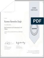 Tableau Certificate - Kunwar Ravendra Singh
