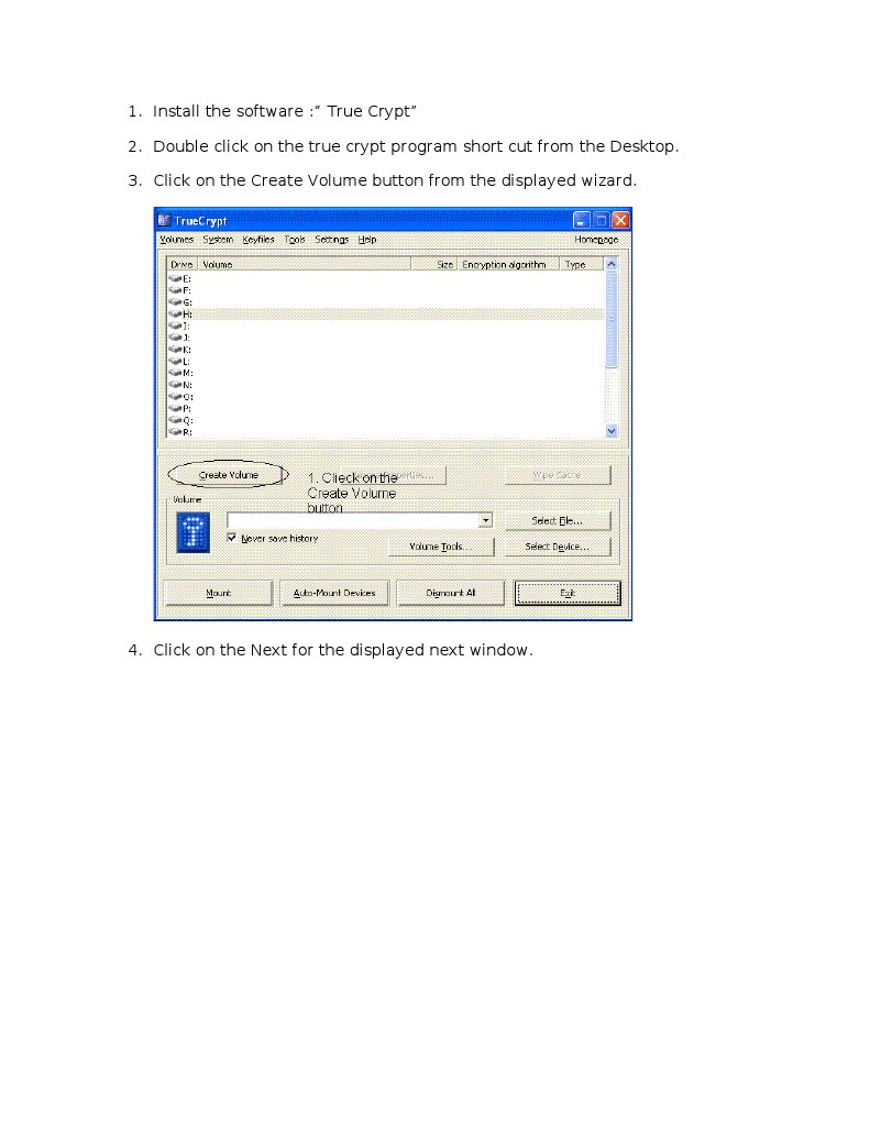 TrueCrypt Volume Creation Guide | PDF