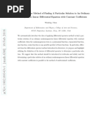 Differential Operator Method of Finding A Particular Solution To An Ordinary Nonhomogeneous Linear Differential Equation With Constant Coefficients