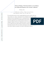 Differential Operator Method of Finding A Particular Solution To An Ordinary Nonhomogeneous Linear Differential Equation With Constant Coefficients