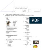 Second Mid Term English Test 2015/2016