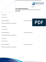 Internal Assessment Cover Sheet: Economics